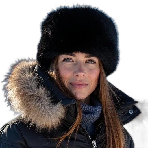 hat, jacket, face, staff transparent PNG cut-out