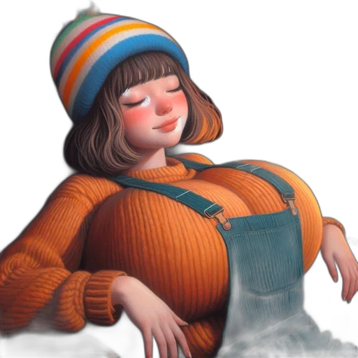 hat, dress, jacket, creature, concept art, oil painting, 3d render, photorealistic transparent PNG cut-out