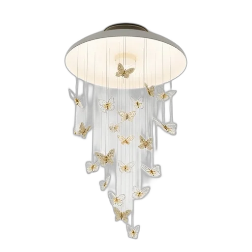 furniture, jewelry, 3d render, modern, chandelier, white, dome-shaped, shade transparent PNG cut-out