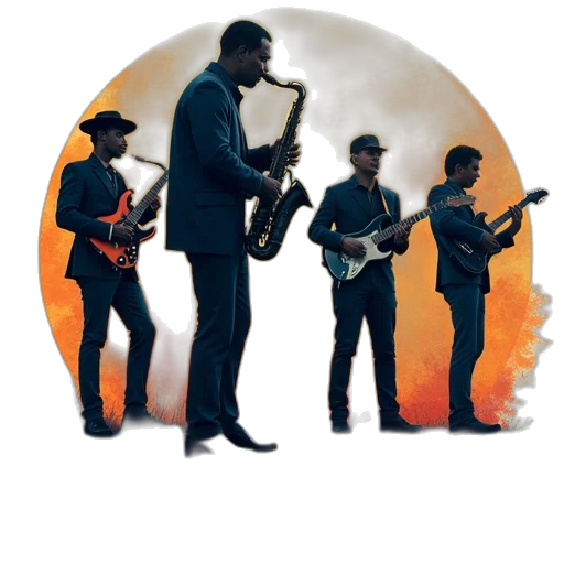 call, musicians, logo, words transparent PNG cut-out