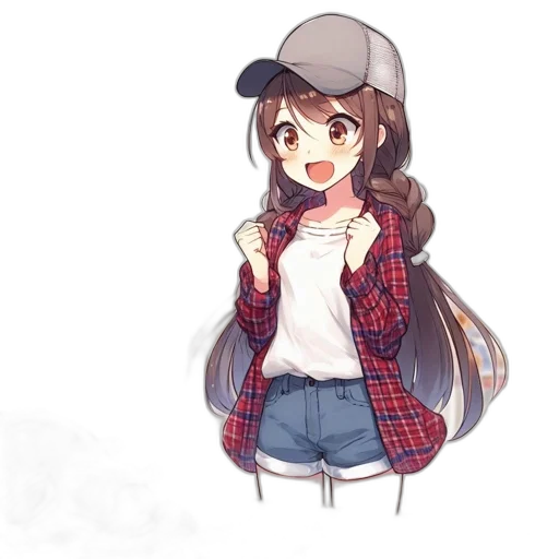 hat, jacket, staff, hair, anime, pixel art, cartoon, watercolor transparent PNG cut-out