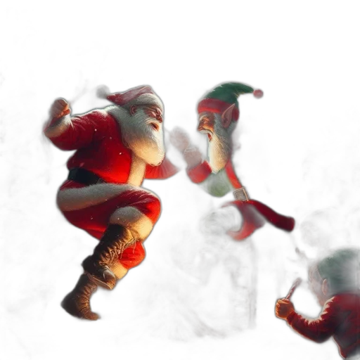 concept art, 3d render, fantasy art, photorealistic, fire, snow, festive, scene transparent PNG cut-out