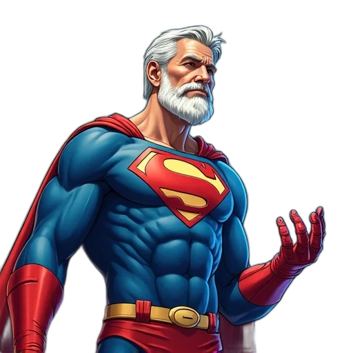 comic book art, concept art, fantasy art, cartoon, detailed, illustration, man, white transparent PNG cut-out