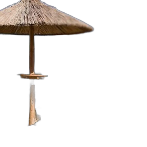 umbrella, hat, furniture, staff, 3d render, relaxing, beach, scene transparent PNG cut-out