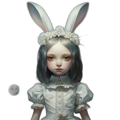 creature, mask, dress, face, fantasy art, concept art, photorealistic, 3d render transparent PNG cut-out