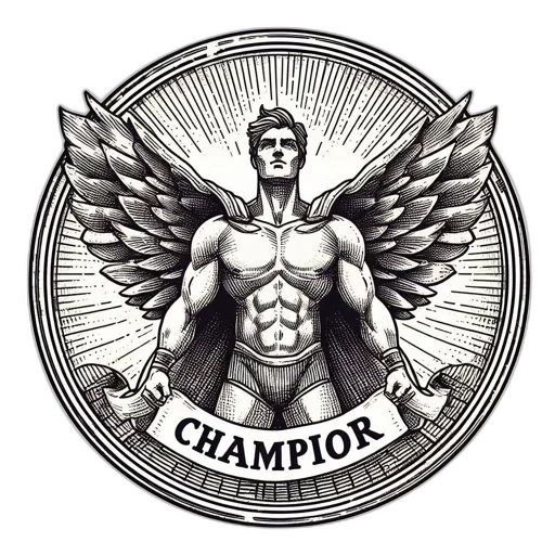 jewelry, comic book art, concept art, fantasy art, photorealistic, muscular, man, wings transparent PNG cut-out