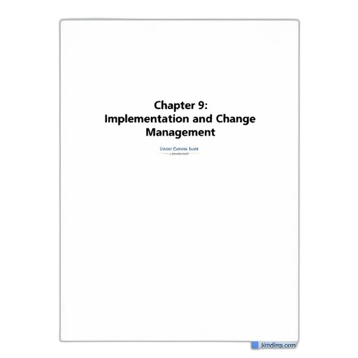 first, page, document, titled, chapter, implementation, change, management transparent PNG cut-out