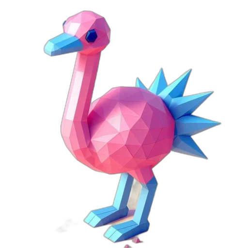 creature, animal, dragon, weapon, 3d render, concept art, vaporwave, pixel art transparent PNG cut-out