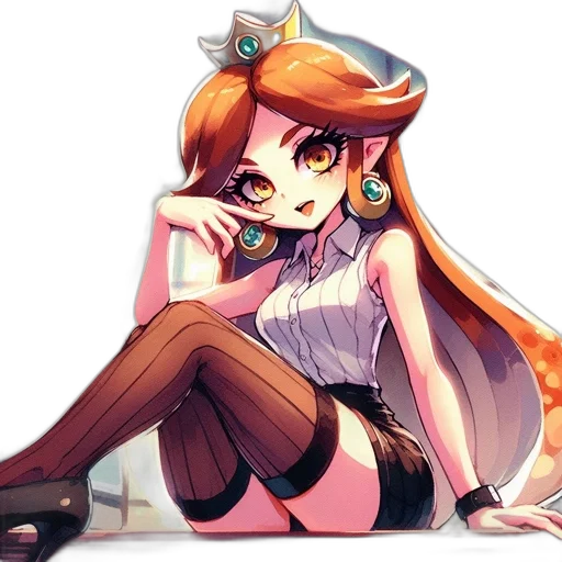 staff, crown, dress, hat, anime, pixel art, concept art, fantasy art transparent PNG cut-out