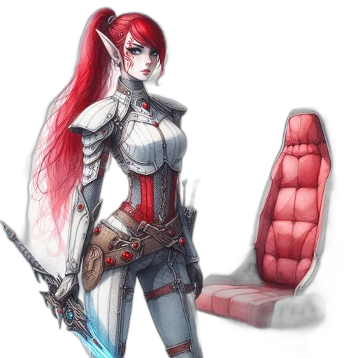 sword, weapon, staff, fantasy art, concept art, pixel art, anime, red transparent PNG cut-out