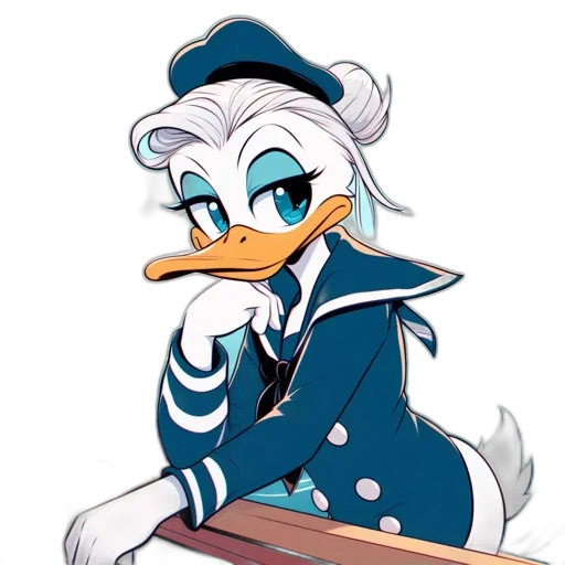 staff, jacket, animal, cartoon, concept art, pixel art, comic book art, blue transparent PNG cut-out