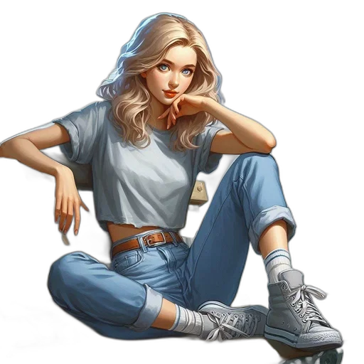 shoes, concept art, comic book art, photorealistic, fantasy art, blue, pastel, earth tones transparent PNG cut-out