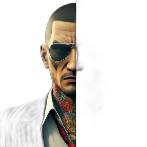 face, jacket, photorealistic, concept art, 3d render, comic book art, individual, suit transparent PNG cut-out
