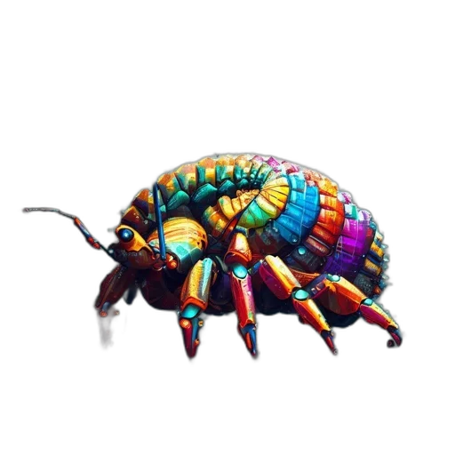 animal, creature, robot, jacket, pixel art, 3d render, concept art, watercolor transparent PNG cut-out
