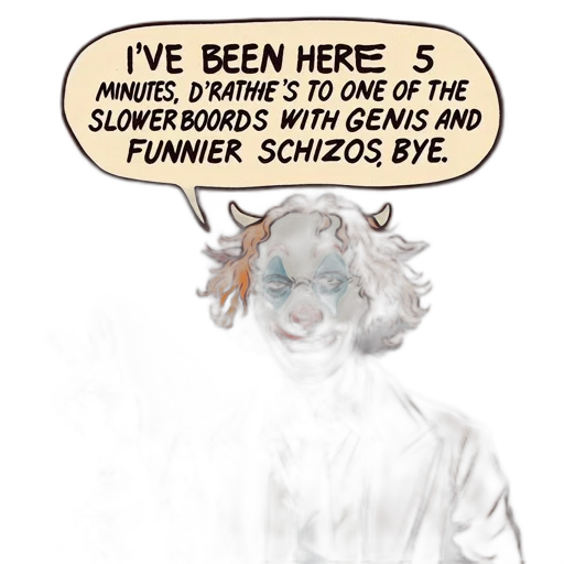 comic book art, concept art, watercolor, underwater, comic, strip, features, clown transparent PNG cut-out