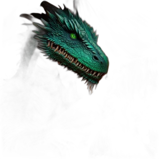 dragon, creature, animal, mask, fantasy art, concept art, photorealistic, 3d render transparent PNG cut-out