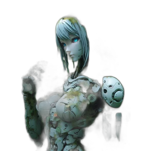 robot, face, creature, mask, concept art, cyberpunk, fantasy art, comic book art transparent PNG cut-out