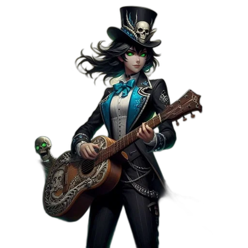 staff, hat, concept art, fantasy art, comic book art, cartoon, woman, black transparent PNG cut-out