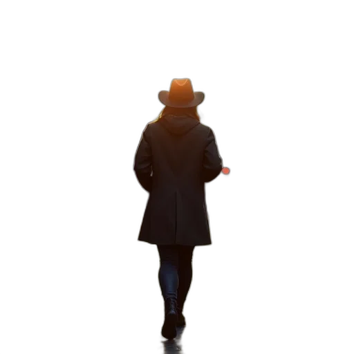hat, jacket, staff, umbrella, concept art, pixel art, 3d render, comic book art transparent PNG cut-out