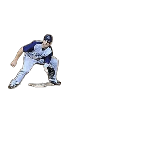 creature, weapon, 3d render, blue, baseball, player, white, uniform transparent PNG cut-out