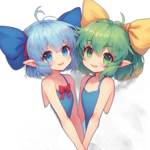 dress, anime, watercolor, pixel art, concept art, blue, colorful, pastel transparent PNG cut-out