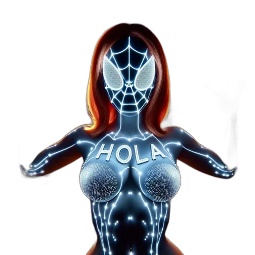 robot, jewelry, dress, 3d render, concept art, comic book art, photorealistic, neon lights transparent PNG cut-out
