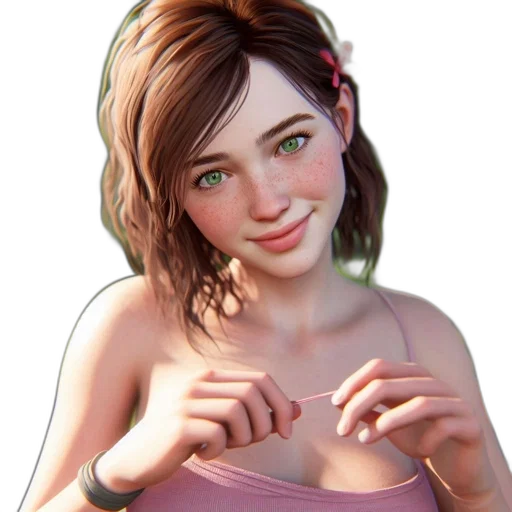 dress, face, jewelry, photorealistic, 3d render, concept art, fantasy art, 3d-rendered transparent PNG cut-out
