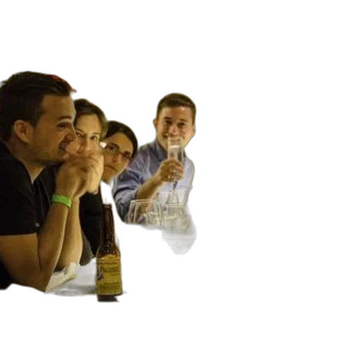 staff, bottle, group, people, enjoying, drinks, restaurant, one transparent PNG cut-out