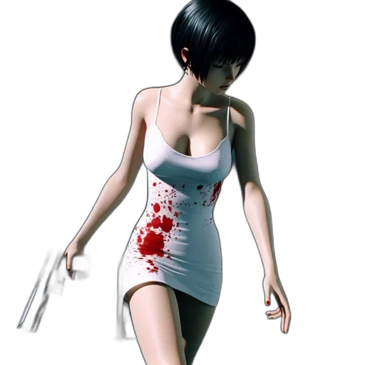dress, weapon, concept art, 3d render, photorealistic, pixel art, animated, woman transparent PNG cut-out