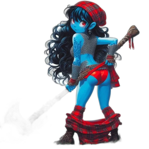 staff, concept art, fantasy art, comic book art, 3d render, blue, fantastical, figure transparent PNG cut-out