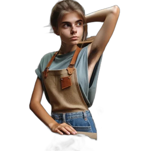 dress, jewelry, jacket, staff, photorealistic, concept art, fantasy art, 3d render transparent PNG cut-out