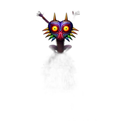 creature, mask, animal, dragon, concept art, pixel art, 3d render, fantasy art transparent PNG cut-out