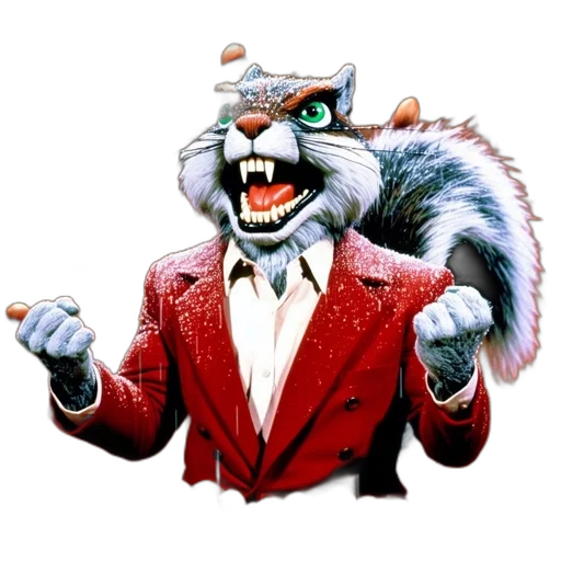 jacket, staff, animal, creature, concept art, 3d render, photorealistic, furry transparent PNG cut-out