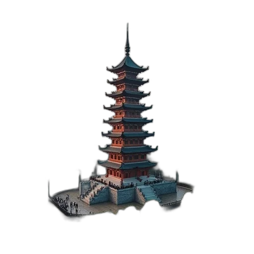 building, weapon, dragon, crown, 3d render, concept art, pixel art, photorealistic transparent PNG cut-out
