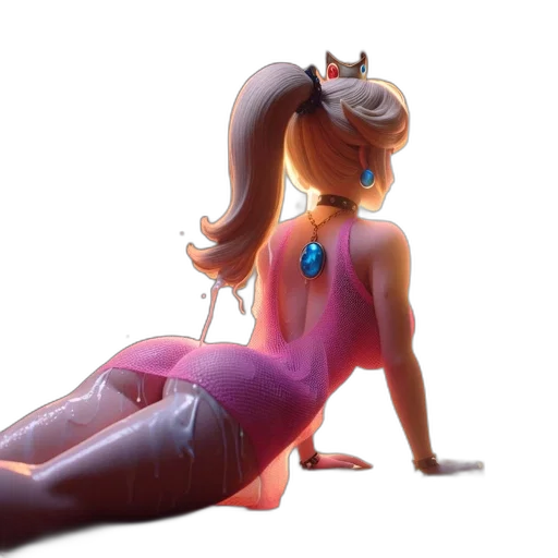 dress, staff, crown, creature, concept art, 3d render, fantasy art, cartoon transparent PNG cut-out