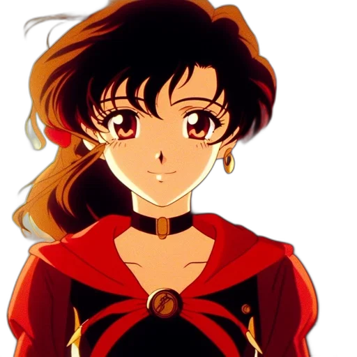 anime, pixel art, cartoon, concept art, red, dark, animated, female transparent PNG cut-out