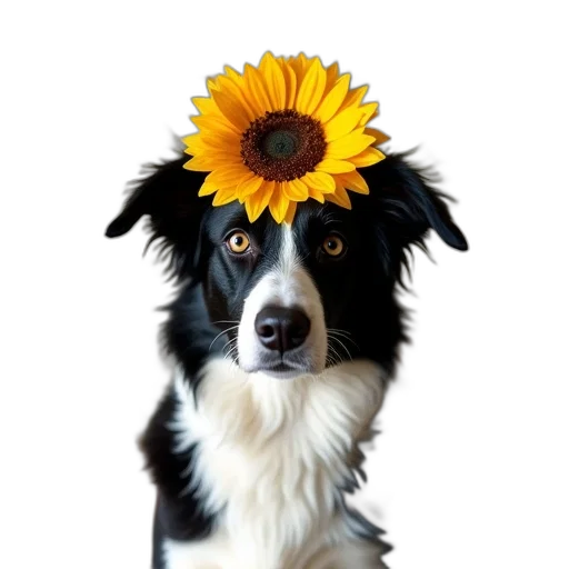 flower, staff, animal, crown, photorealistic, golden, black, white transparent PNG cut-out