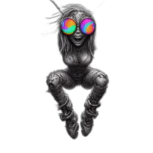 robot, mask, creature, animal, cyberpunk, concept art, fantasy art, pixel art transparent PNG cut-out