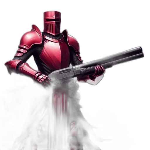 sword, weapon, robot, concept art, fantasy art, pixel art, comic book art, red transparent PNG cut-out