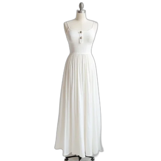 dress, white, flowing, fitted, bodice, long, pleated, skirt transparent PNG cut-out