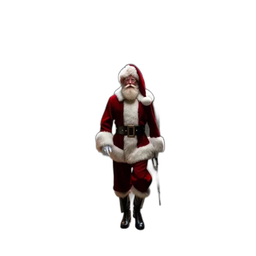 staff, 3d render, concept art, pixel art, santa, claus, stands, center transparent PNG cut-out