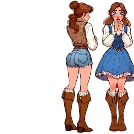 dress, concept art, cartoon, fantasy art, pixel art, girl, detailed, hairpiece transparent PNG cut-out