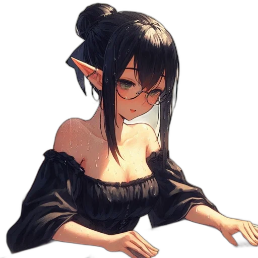 dress, staff, dragon, mask, fantasy art, pixel art, anime, concept art transparent PNG cut-out