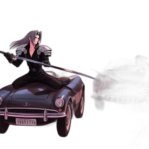 car, weapon, concept art, fantasy art, comic book art, anime, fog, fire transparent PNG cut-out