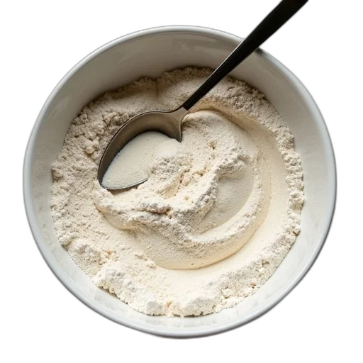 food, hair, bowl, filled, mixture, flour, water, creating transparent PNG cut-out