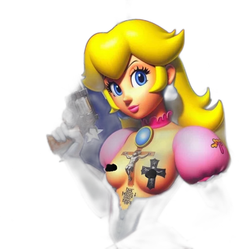 dress, weapon, 3d render, concept art, pixel art, vaporwave, altered, princess transparent PNG cut-out