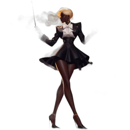 staff, dress, concept art, fantasy art, pixel art, anime, dark, monochrome transparent PNG cut-out