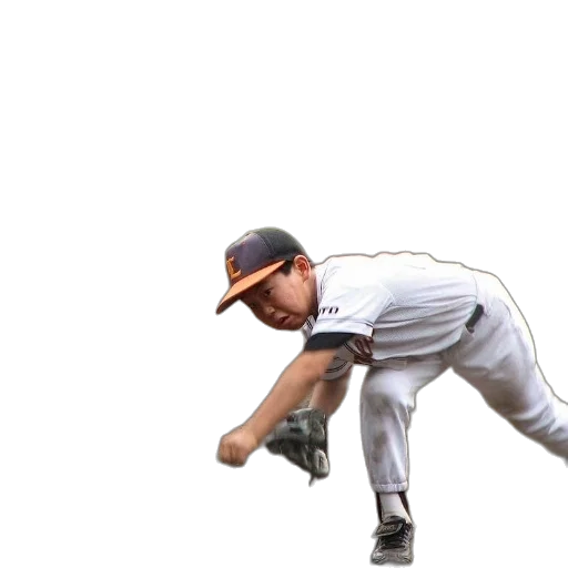 creature, animal, photorealistic, young, baseball, player, pitching, ball transparent PNG cut-out