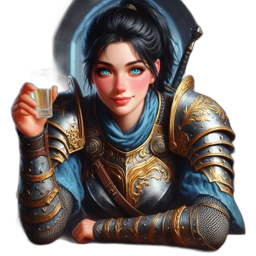 face, jewelry, crown, weapon, fantasy art, concept art, oil painting, pixel art transparent PNG cut-out