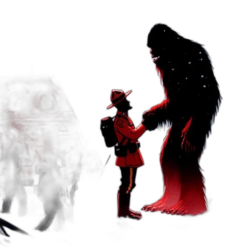 creature, animal, concept art, 3d render, fantasy art, comic book art, fire, outer space transparent PNG cut-out